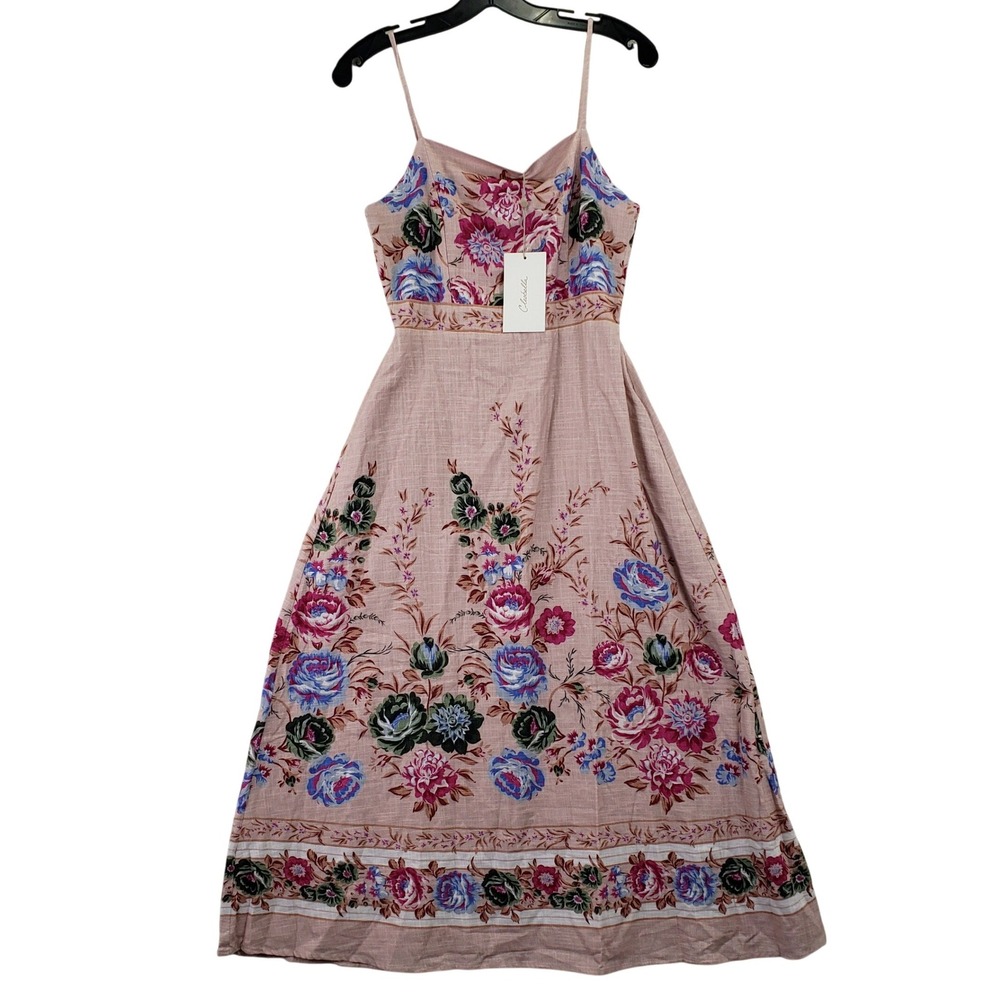 Cleobella Trina Ankle Dress Womens S Pink Floral Smocked Boho NWT Tuckernuck